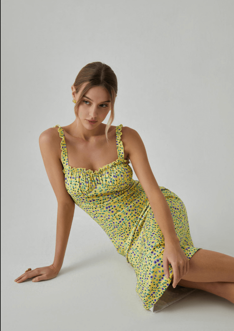 Floral Boho Midi Dress